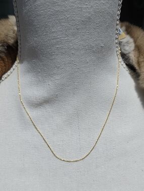 Minimalist 14 Kt Thin Gold Chain Necklace